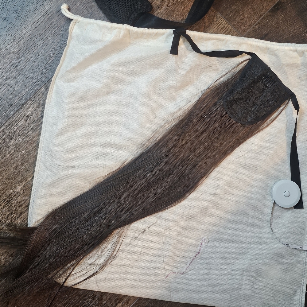 Synthetic Straight Dark Brown Hair Extension